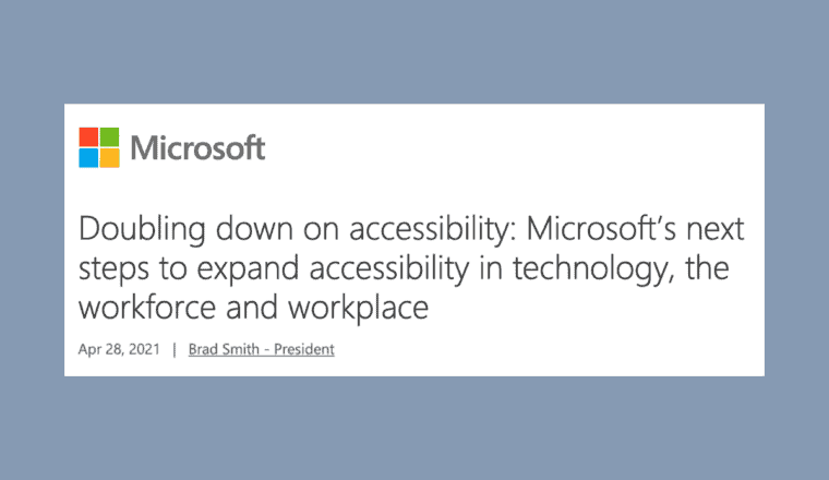 Microsoft social media post from Brad Smith