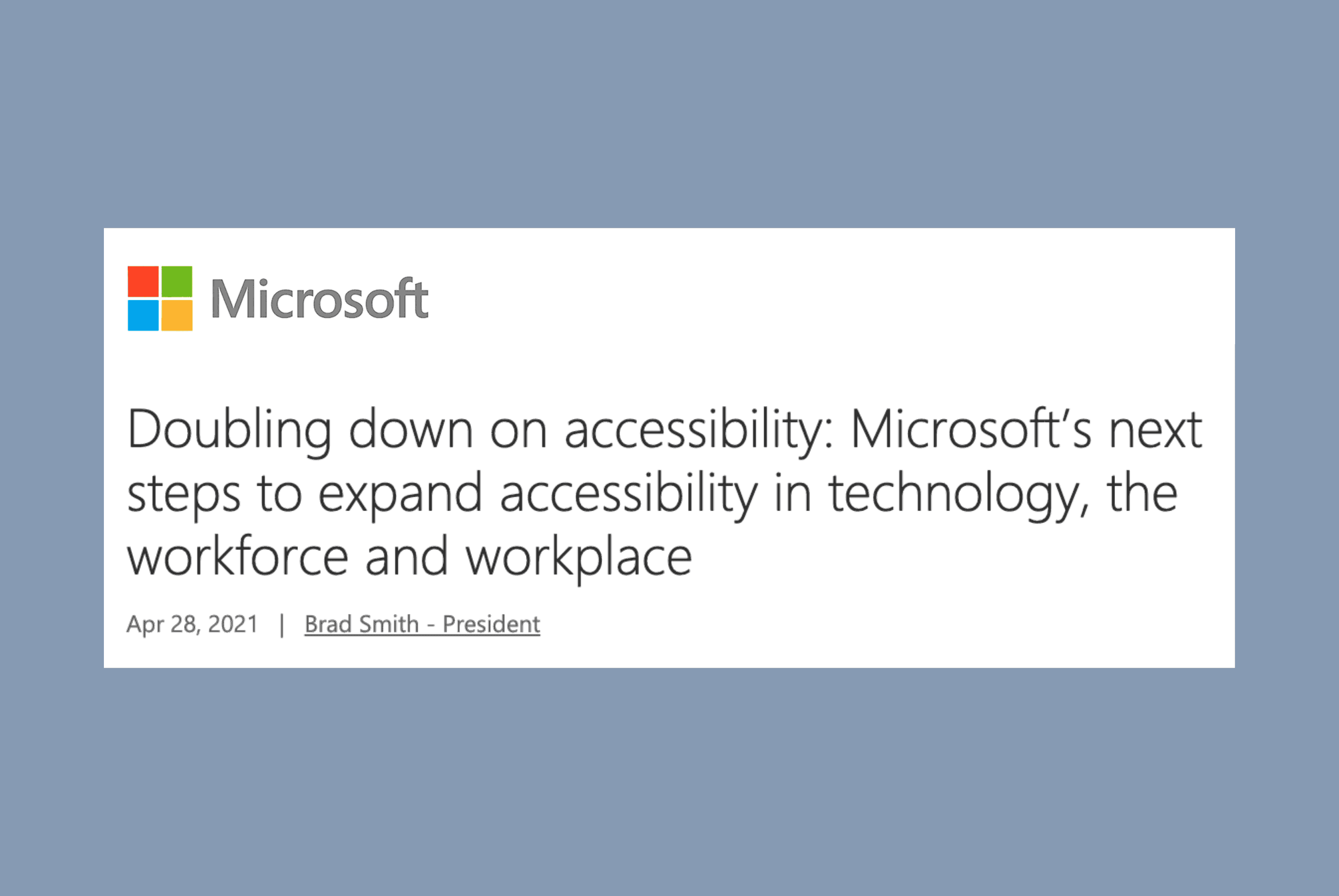 Inclusively Working with Microsoft to Expand Workforce