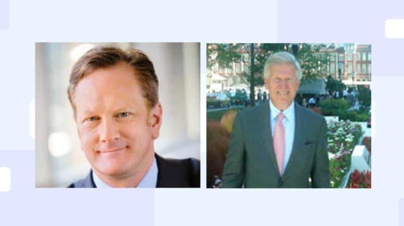 Snapshot of two men